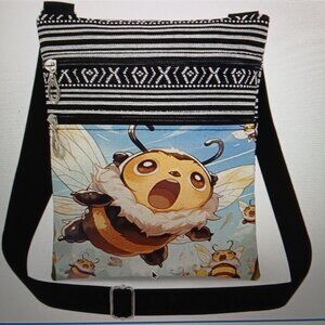 Bee Print Crossbody Bag NIB Small